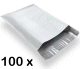 Lot de 100 pochettes plastique opaque blanche (17 x 26 cm + 4 cm)